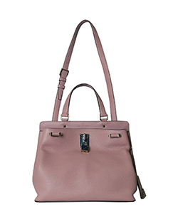 Joylock Handle Bag, Calfskin, Light Pink, M